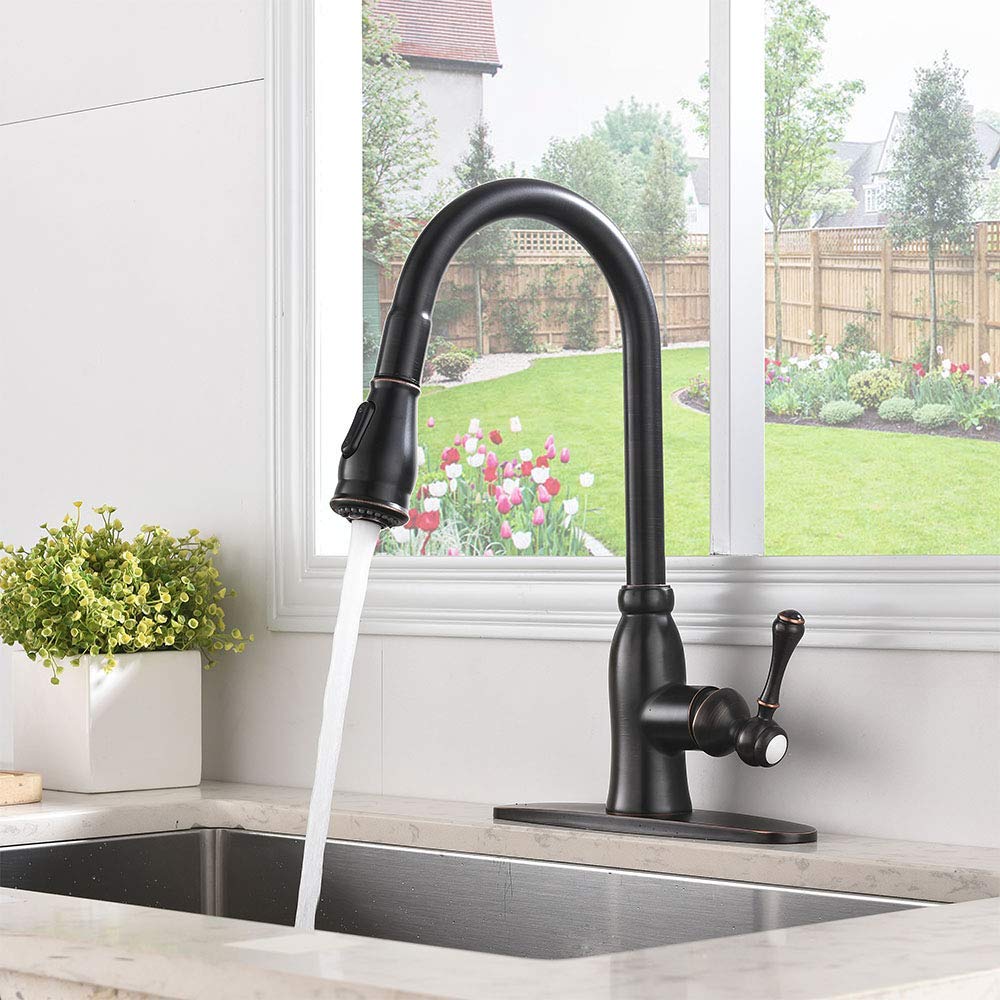 Friho Lead-Free Commercial Oil Rubbed Bronze kitchen faucet,stai